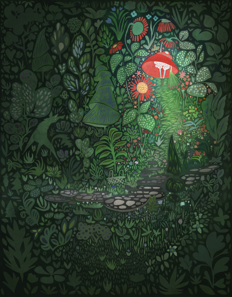 nature forest fairytale illustration art