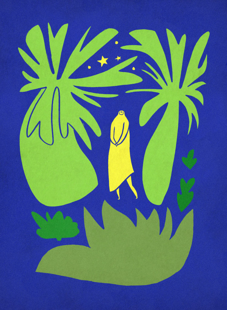 colorful palm tree illustration